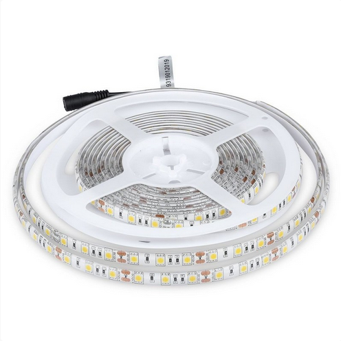 Striscia LED SMD5050 10,8W/m 5m 60 LED/m 12V IP65 sku 2149/2150/2148Luce Calda