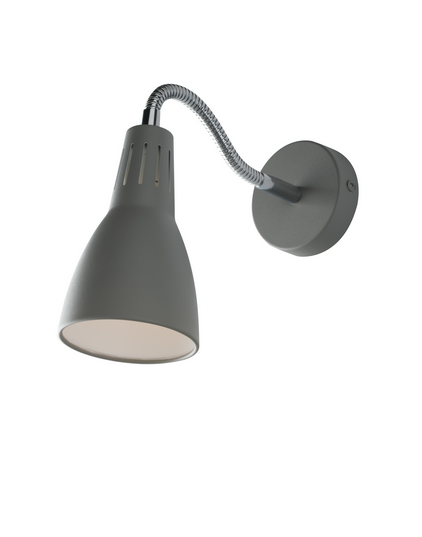 Applique LOGIKO in metallo grigio con diffusore orientabile 1XE14 I-LOGIKO-AP GR