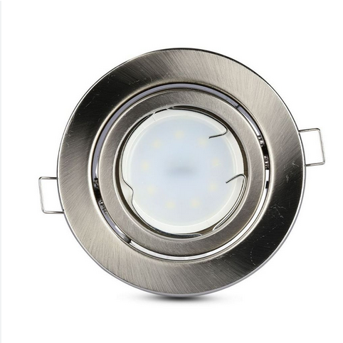Portafaretto da incasso orientabile per GU10 nickel satinato sku 3470
