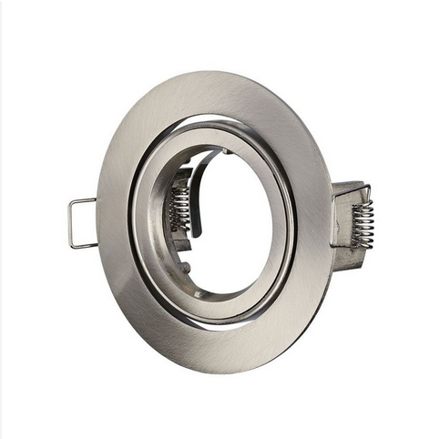 Portafaretto da incasso per GU10 nickel satinato sku 3646