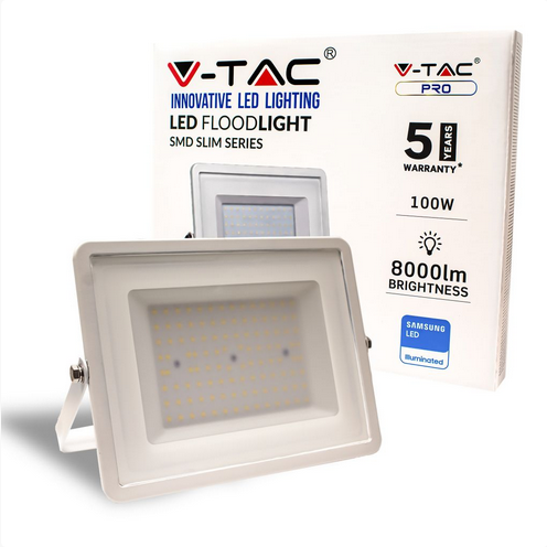 Faro LED SMD Chip Samsung 100W Colore Bianco IP65 sku 415/416/417Luce Calda