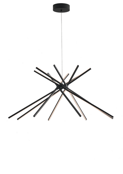 Sospensione SHANGHAI in alluminio nero 56W 4000K LED-SHANGHAI-S8 NERO