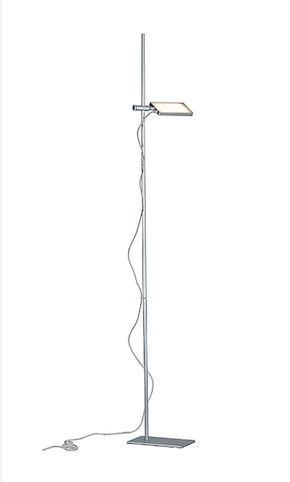 Piantana LED BOOK in alluminio grigio con diffusore orientabile 18W 3200K LED-BOOK-PT-GR