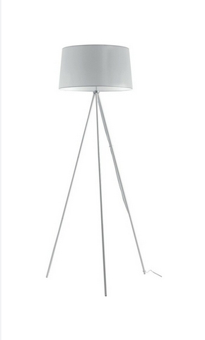 Piantana MARILYN in metallo bianco con paralume in cotone I-MARILYN-PT BCO