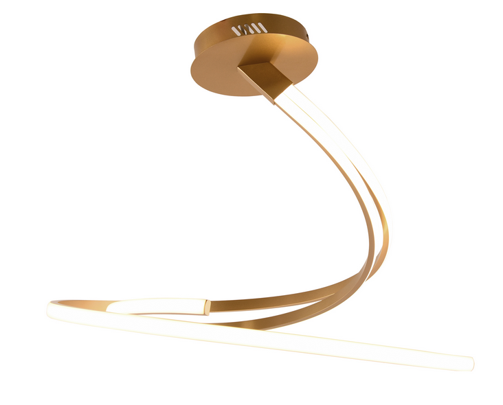 Plafoniera LED KINETIC in alluminio oro 40W con interruttore CCT LED-KINETIC-PL-ORO