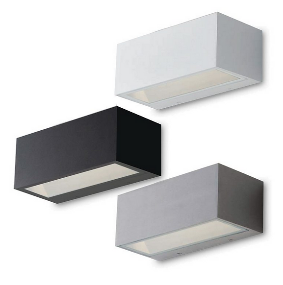 Applique da esterno LED TWIN con luce biemissione 20W 22 cm LED-W-TWIN-MBianco