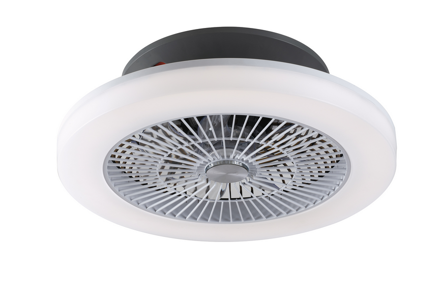 Plafoniera LED FOEHN 40W grigia con ventilatore 3 velocità con smart Wi-Fi LED-FOEHN-INT