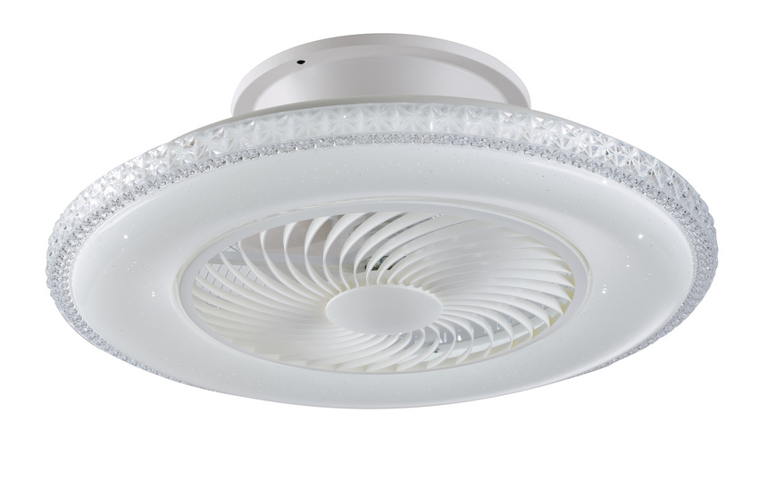 Plafoniera LED BOREA 40W diamantata con ventilatore 3 velocità con smart Wi-Fi LED-BOREA-INT