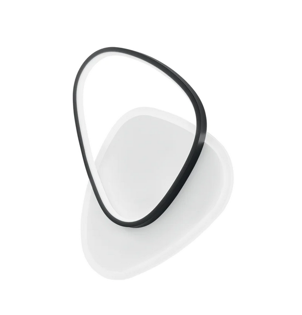 Plafoniera LED AYRTON rotonda in alluminio nero con funzione CCT 42W LED-AYRTON-R45-NER