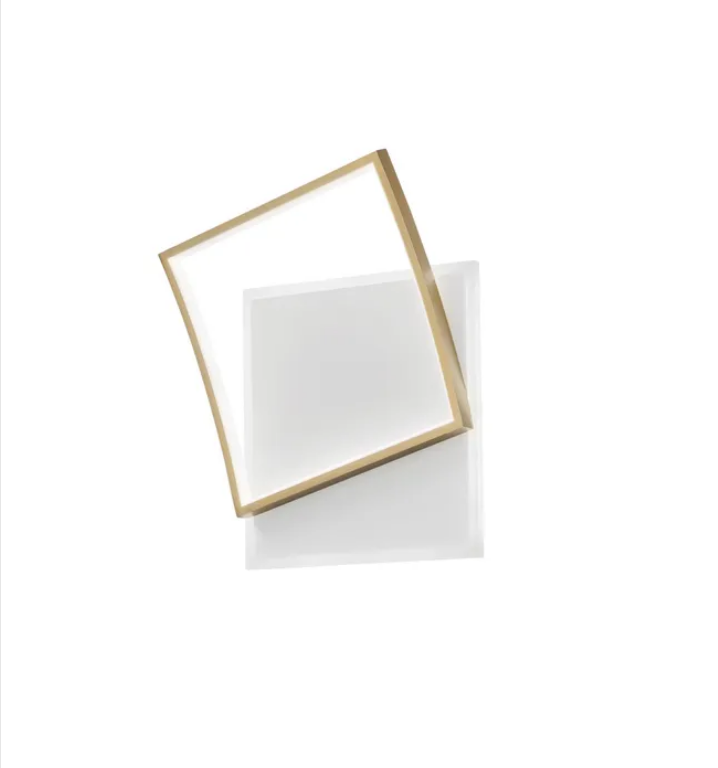 Plafoniera LED AYRTON quadrata in alluminio oro con funzione CCT 42W LED-AYRTON-Q42-ORO