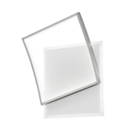 Plafoniera LED AYRTON quadrata in alluminio nichel con funzione CCT 42W LED-AYRTON-Q42-NIK