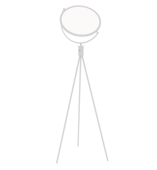 Piantana LED RADAR in metallo bianco con diffusore orientabile 18W LED-RADAR-PT-BCO