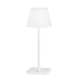 Lampada da tavolo ricaricabile JAMMIN in metallo bianco dimmerabile 3000K LED-JAMMIN-L-BCO