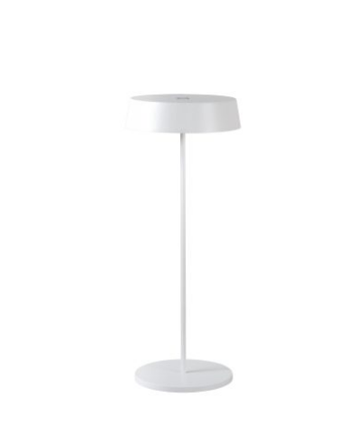 Lampada LED ricaricabile da esterno COCKTAIL in metallo bianco con touch dimmer LED-COCKTAIL-BCO