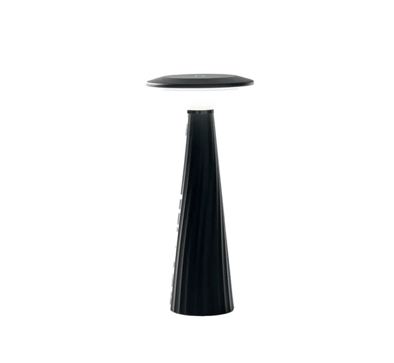 Lampada LED ricaricabile da esterno BRIO nera con dimmer e luce calda LED-BRIO-NER