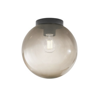 Lume da esterno POLLY con base in plastica nera e sfera grigia 20 cm I-POLLY-G20-GR