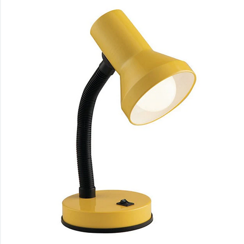 Lampada da lettura LDT gialla in plastica e metallo (1xE27) LDT032-GIALLO