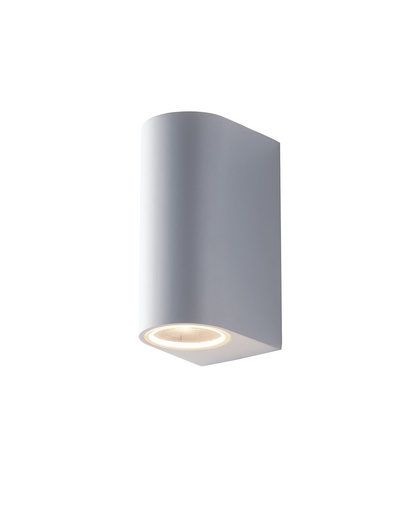 Applique da esterno ONE in alluminio bianco biemissione 13 cm I-ONE-AP2 BCO