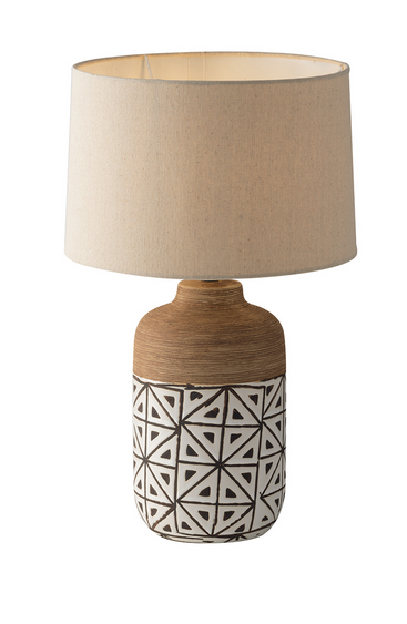 Lampada da tavolo VIETRI Marrone in Ceramica e Tessuto 1xE27 I-VIETRI-M