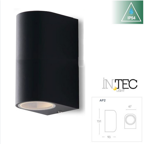Applique da esterno ONE in alluminio antracite biemissione 13 cm I-ONE-AP2 ANT