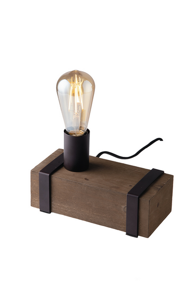 Lampada da tavolo TEXAS in legno e metallo moro I-TEXAS-L1
