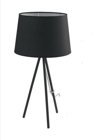 Lampada da tavolo MARILYN in metallo nero con paralume in cotone I-MARILYN-L NERO