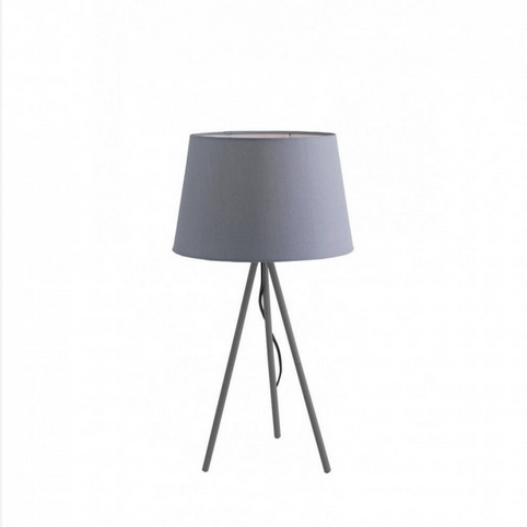 Lampada da tavolo MARILYN in metallo grigio con paralume in cotone I-MARILYN-L GR