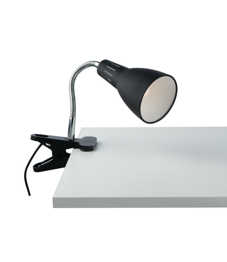 Lampada da tavolo LOGIKO in metallo nero con diffusore orientabile I-LOGIKO-C NER