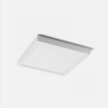 Plafoniera LED DOMO quadrata in alluminio bianco 24W a luce naturale LED-DOMO-Q24-BCO