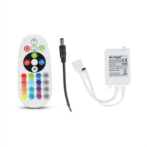 Controller per strisce LED RGB con Telecomando 24 Tasti a Infrarossi 3625