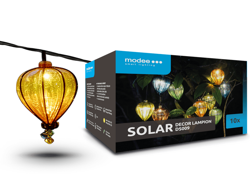 Catena solare decorativa a LED 10x4,9m