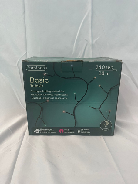 Ghirlanda di natale 240 led 18 mt multicolor