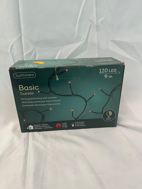 Ghirlanda di natale 120 led 9 mt rosso