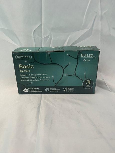 Ghirlanda di natale 80 led 6 mt bianco freddo