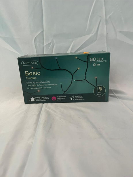 Ghirlanda di natale 80 led 6 mt multicolor