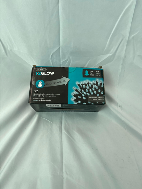 Ghirlanda di natale 126 led bianco freddo facile installazione per alberi 150 cm
