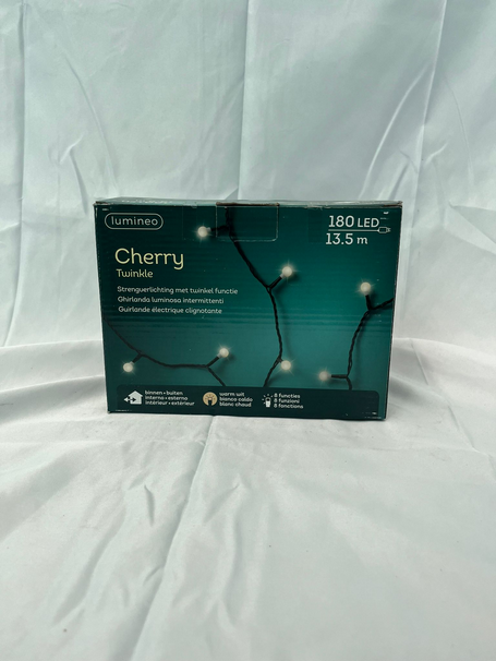 Ghirlanda di natale 180 led 13.5 mt bianco caldo Cherry