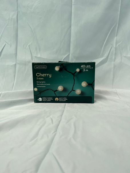 Ghirlanda di natale 40 led 3 mt bianco caldo Cherry