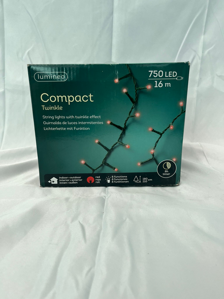 Ghirlanda di natale 750 led 16 mt rosso compact