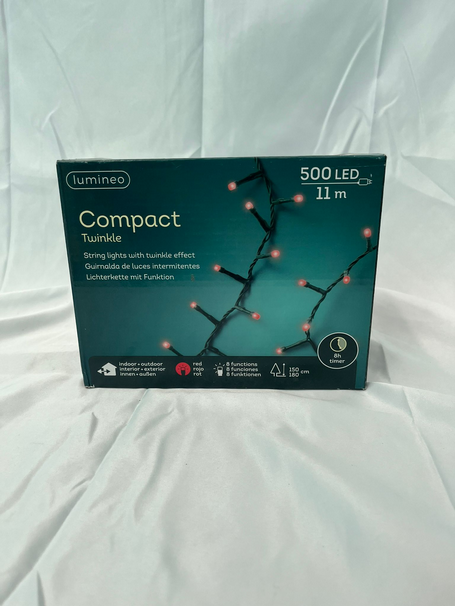 Ghirlanda di natale 500 led 11 mt rosso Compact