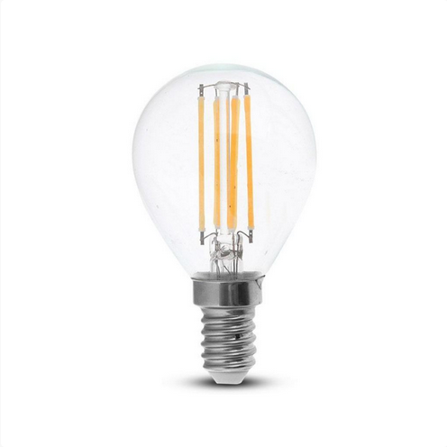 Lampadina LED E14 4W miniglobo Filamento sku 4300 / 4425 /4426Luce Calda