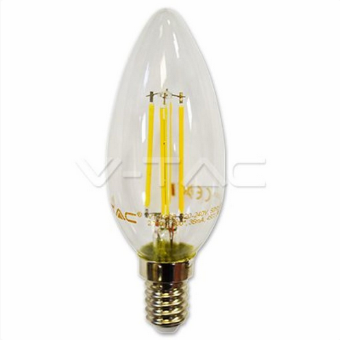 Lampadina LED E14 4W Candela Filamento 2700K Dimmerabile sku 4365