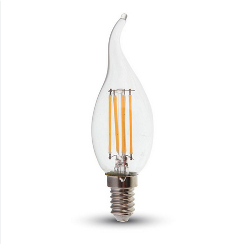 Lampadina E14 filamento candela fiamma 4w 2700k sku 4302